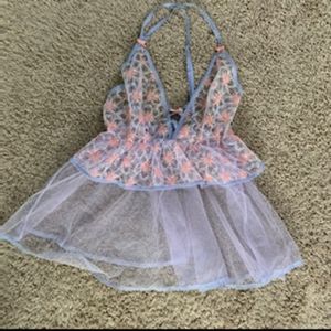 Victoria's Secret Floral Baby Doll Lingerie Medium